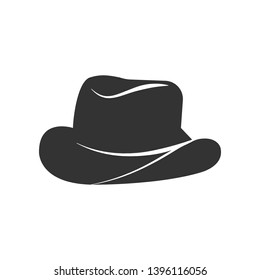 Cowboy Hat Icon - Western Style Element illustration Presented in Glyph Style As A Simple Vector Sign & Trendy Symbol for Design and Websites, Presentation or Mobile Application. 