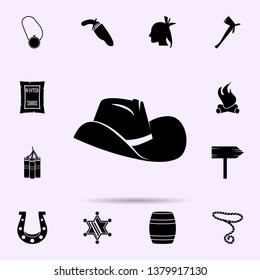 cowboy hat icon. wild west material icons universal set for web and mobile