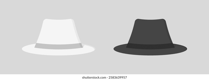 Cowboy hat icons. Flat style. Vector icons.