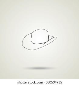 Cowboy hat illustration.