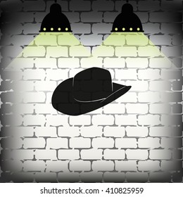 Cowboy hat illustration.