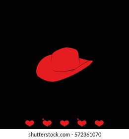 Cowboy hat illustration.