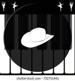 Cowboy hat illustration.