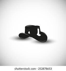 Cowboy hat illustration - 3d view design.