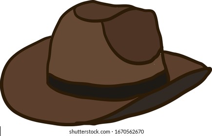 Cowboy hat, illustration, vector on white background.