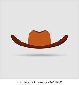 cowboy hat, isolated icon