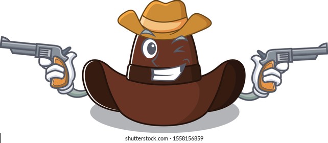 cowboy cowboy hat isolated in the mascot