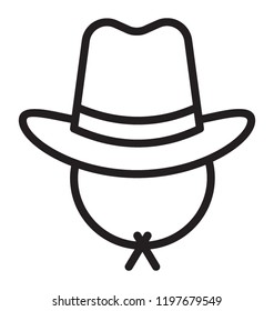 Cowboy hat isolated on white background