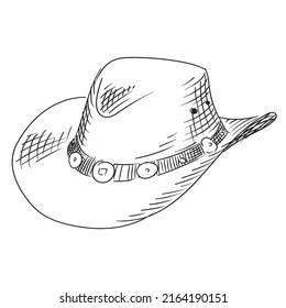 Cowboy Hat Isolated On White Background Stock Vector (Royalty Free ...