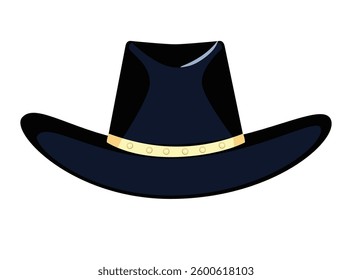 Cowboy hat isolated on white, vector illustration