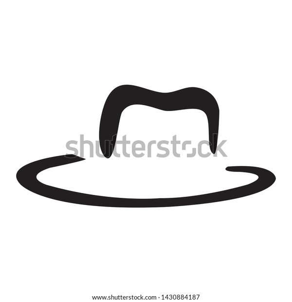 Cowboy Hat Line Art Vector Icon Stock Vector (Royalty Free) 1430884187 ...