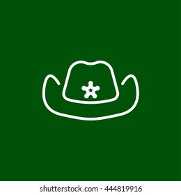 cowboy hat line icon