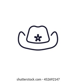 cowboy hat line icon