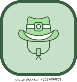 Cowboy hat Line vector Icon Design
