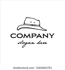 Cowboy hat logo with classic style design