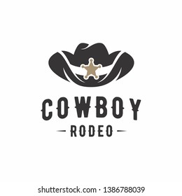 Cowboy Hat Logo Design Inspiration Stock Vector (Royalty Free) 1386788039