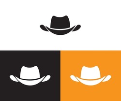 Cowboy Hat Logo Design - Silhouette Simple