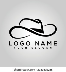 Cowboy Hat Logo Design Template Image Stock Vector (Royalty Free ...