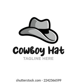 Cowboy Hat Logo Design Template Inspiration, Vector Illustration.