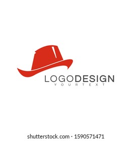 Cowboy hat Logo design with white background. Can be used for farm, livestock, shop, accessory, neon box, id card,