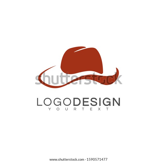 Cowboy Hat Logo Design White Background Stock Vector (Royalty Free ...