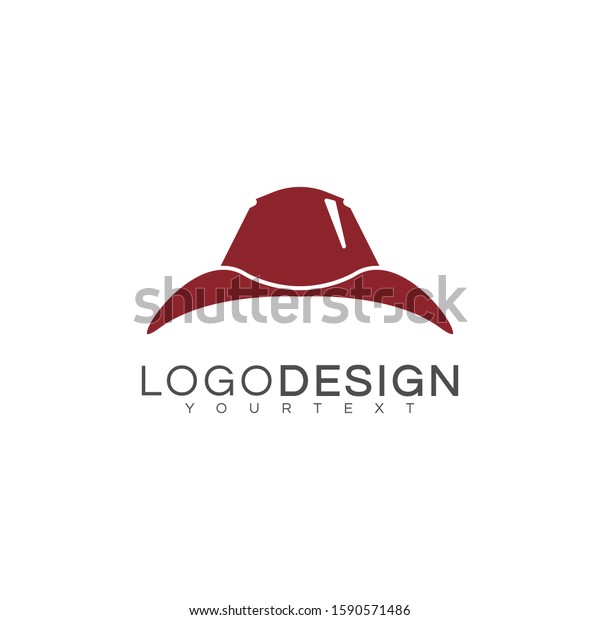 Cowboy Hat Logo Design White Background Stock Vector (Royalty Free ...