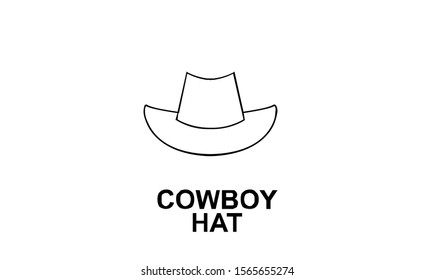 Cowboy hat logo icon design vector illustration