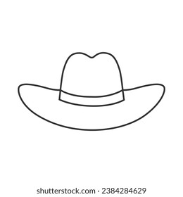 Símbolo de línea de sombrero de vaca