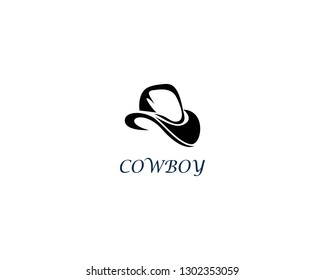 Cowboy hat logo template vector