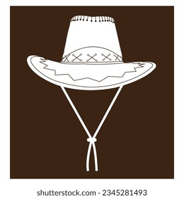 Cowboy hat logo vector illustration symbol design