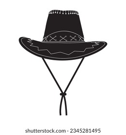 Cowboy hat logo vector illustration symbol design