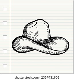 Cowboy hat on white.Vector graphic illustration