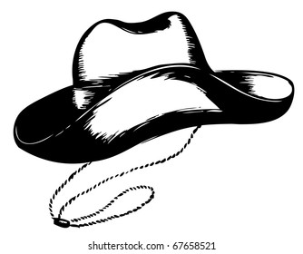 Cowboy hat on white.Vector graphic illustration