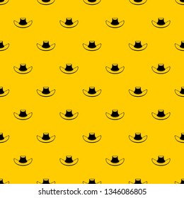 Cowboy hat pattern seamless vector repeat geometric yellow for any design