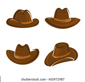 Cowboy hat set. Vector