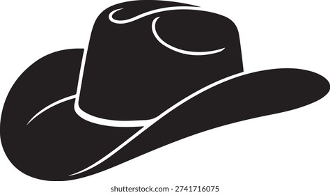 Cowboy Hat Shape on White Background