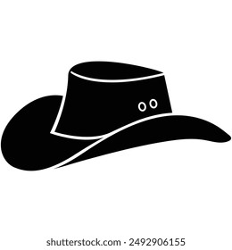 Sombrero de vaquero silueta, arte, diseño, logotipo, contorno, sombrero occidental de vaquero Descarga instantánea