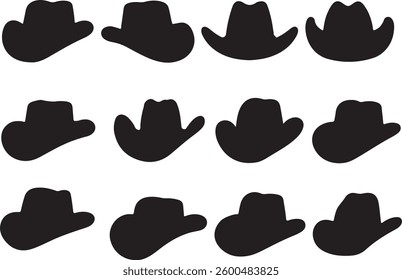 Cowboy Hat Silhouette Bundle with Stylish Designs for Creative Projects