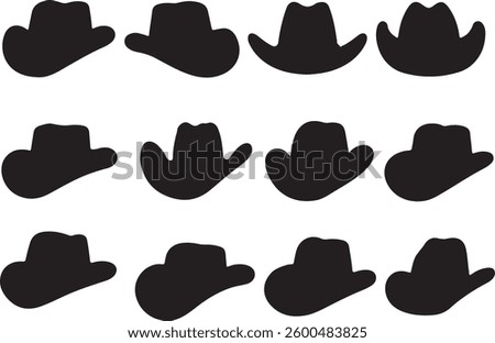 Cowboy Hat Silhouette Bundle with Stylish Designs for Creative Projects