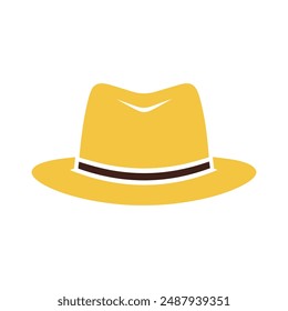 Cowboy hat silhouette. Cowboy hat isolated on white background. Vector illustration. Cowboy hat illustration. Hand drawn cowboy hat.