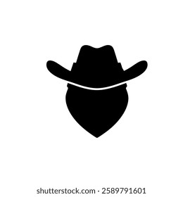 Cowboy Hat silhouette vector icon sign symbol illustration design.