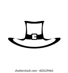 cowboy hat silhouette . vector illustration.