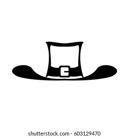 cowboy hat silhouette . vector illustration.