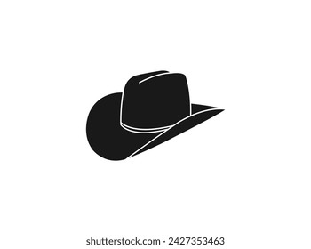 Cowboy hat silhouettes icon.  Cowboy hat silhouettes types flat thin line vector icon for apps and websites. vector icon in a flat style. Simple cartoon hat illustration. white background. EPS 10.
