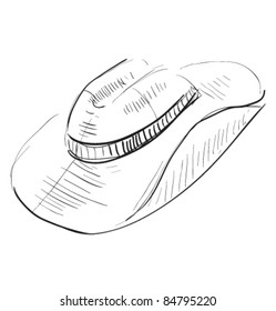 Cowboy Hat Sketch Icon