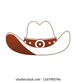 Cowboy hat symbol red lines