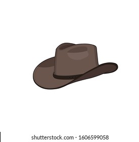 Cowboy hat. Texas western cowboy hat. Vector graphic illustration. Isolated