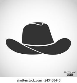 cowboy hat vector icon