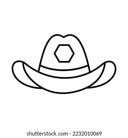 Cowboy hat Vector Icon fully editable

