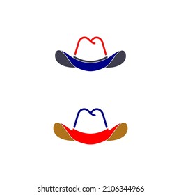 cowboy hat Vector icon isolated illustration.